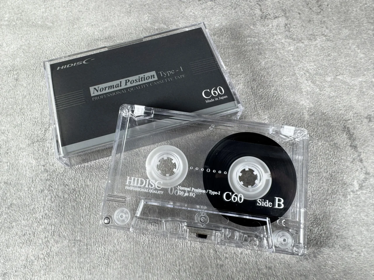HIDISC Normal Position/Type-Ⅰ C60 カセットテープとケース