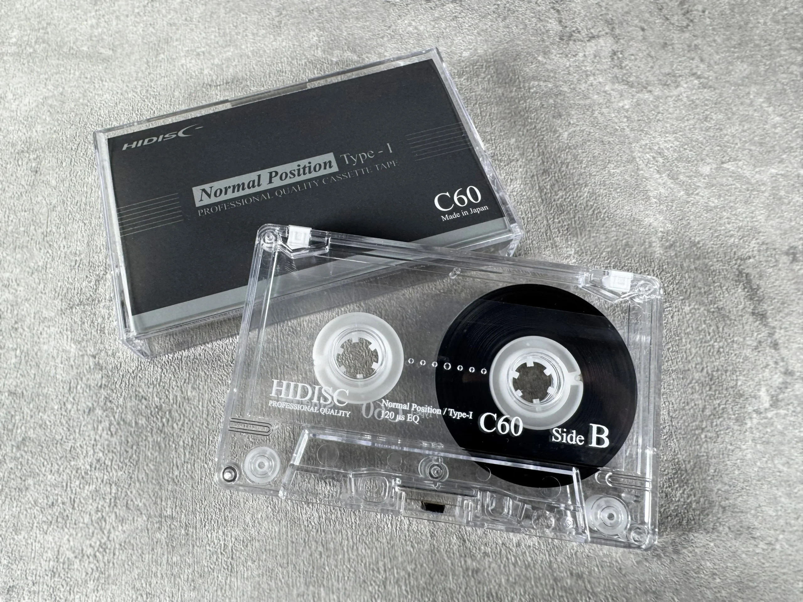 HIDISC Normal Position/Type-Ⅰ C60 カセットテープとケース