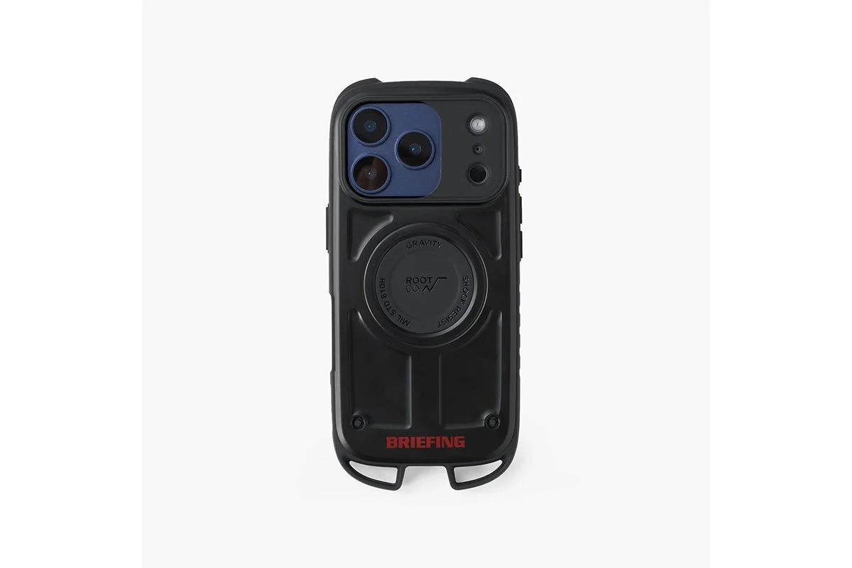 BR×ROOT CO. for iPhone 17 Pro/18 Pro の黒いケース背面