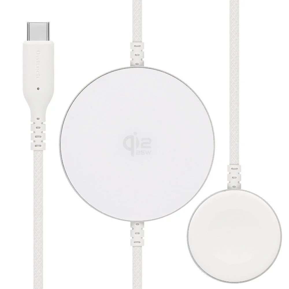 OWL-MW07-WH（ホワイト）のUSB Type-Cケーブル一体型2in1充電器