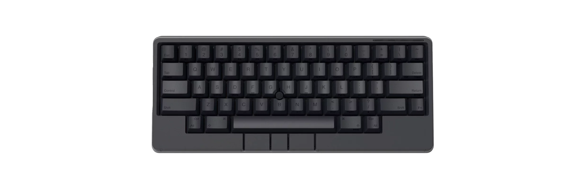 HHKB Studio 黒系のコンパクトなキーボードを上から見た様子
