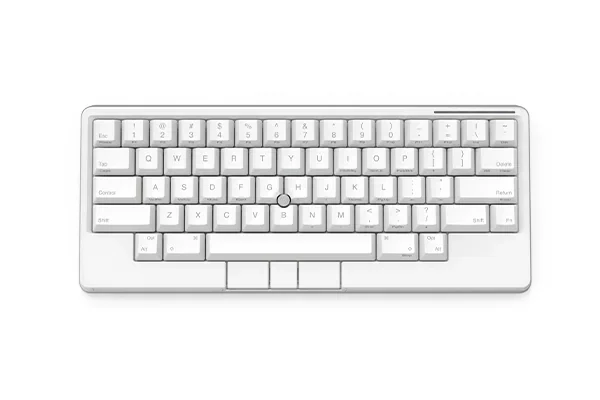 HHKB Studio 雪の白いコンパクトキーボード、中央にポインティングスティック