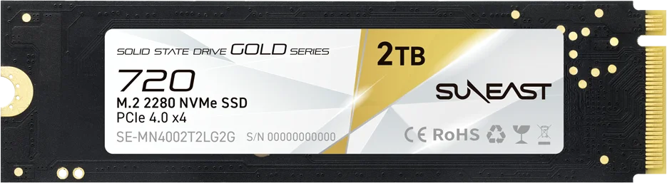 SUNEAST GOLD SERIES 720 M.2 2280 PCIe Gen4.0 × 4 の2TBモデル