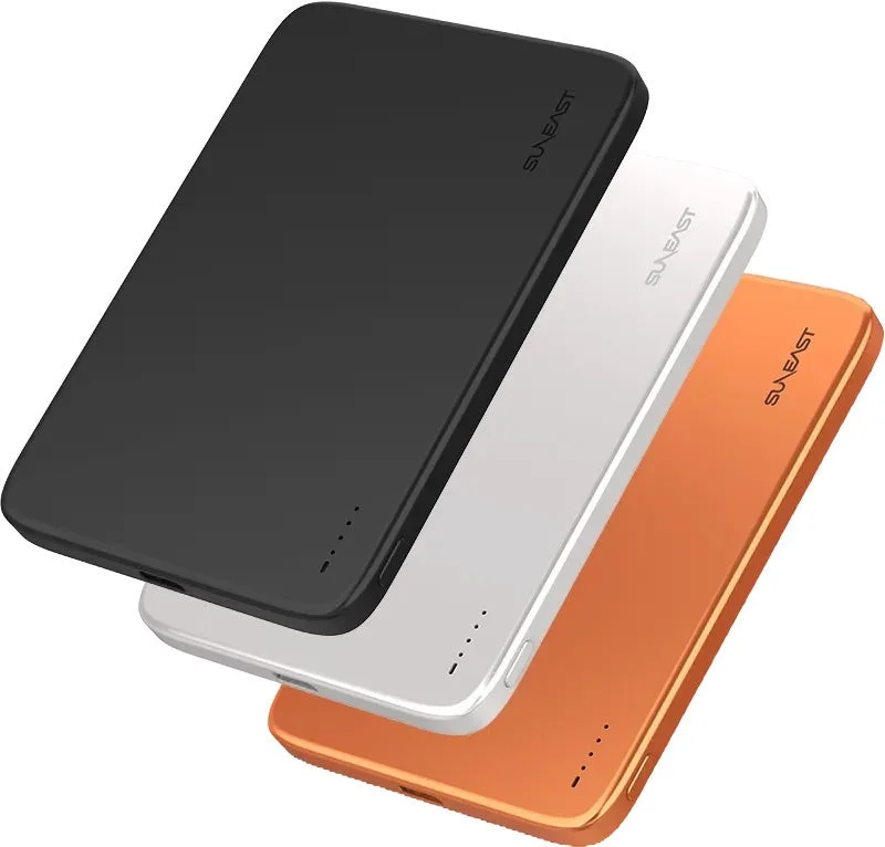 SUNEAST 半固体モバイルバッテリー Power Bank SSA5K のブラック・ホワイト・オレンジ3色