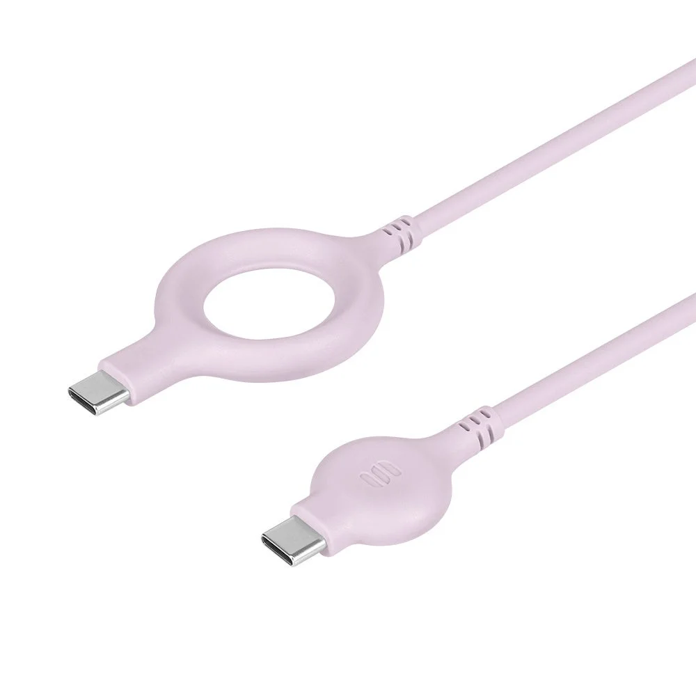 Ring Cable パープル。リング状コネクターのシリコンケーブル