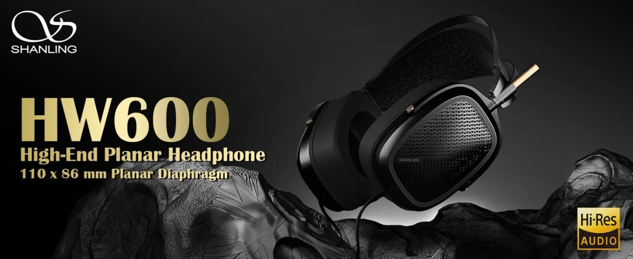 SHANLING『HW600』の黒いハイエンド平面磁界型ヘッドホンの告知バナー