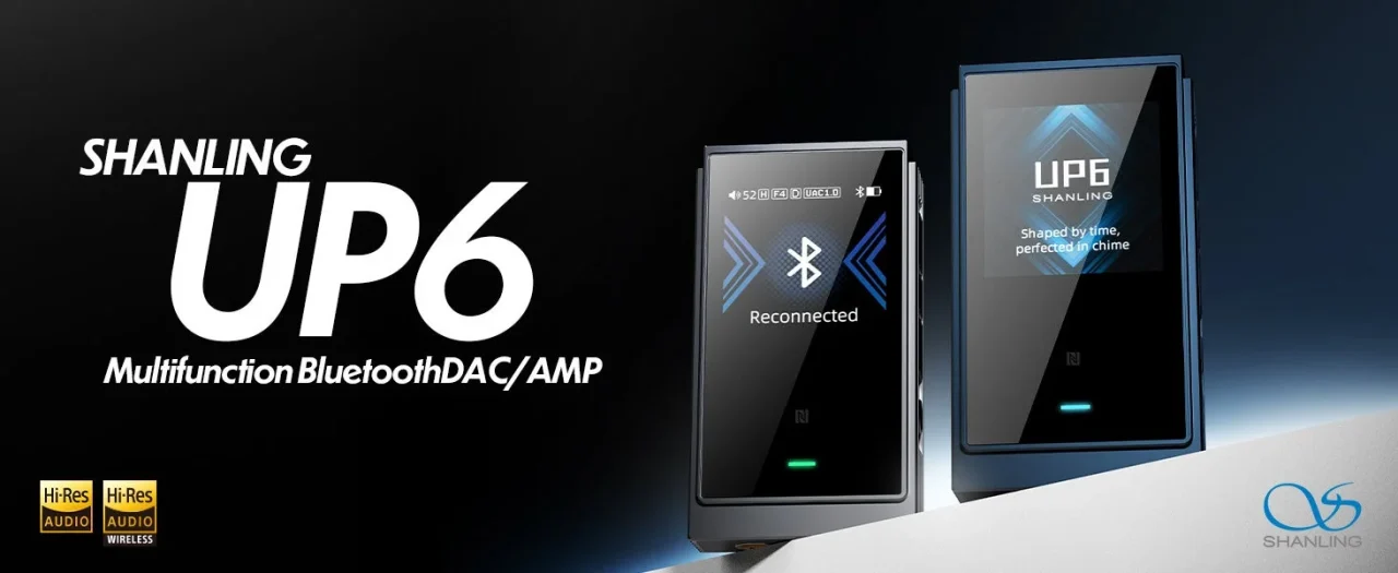 SHANLING『UP6』のBluetooth DAC/AMP。画面にUP6と接続表示