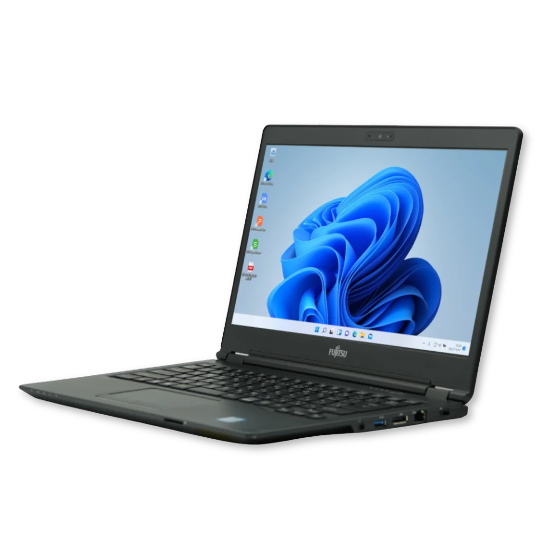 富士通 Lifebook シリーズのノートパソコン、Windows11の画面を表示