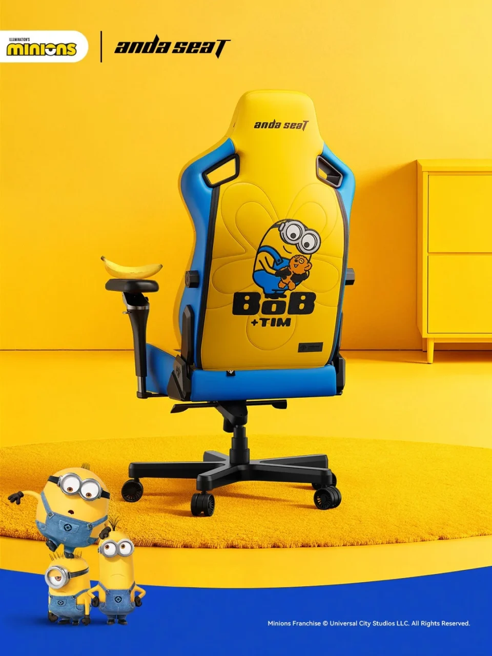 Kaiser4 -MINIONS BOB EDITION-の背面。黄色と青のボブ刺繍デザイン