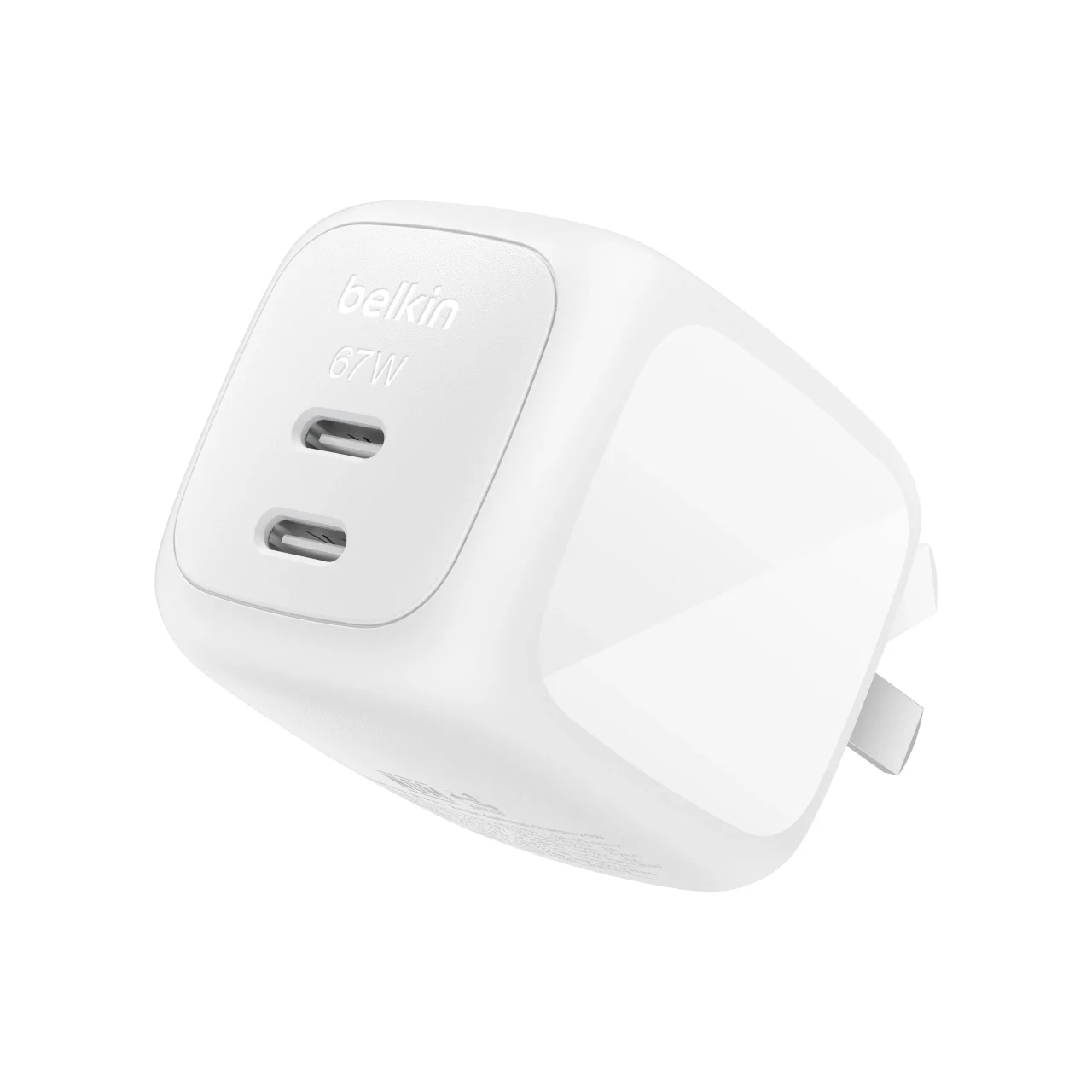 BoostCharge Pro 67W 2ポート小型充電器 WCH020 白いUSB-C 2ポート