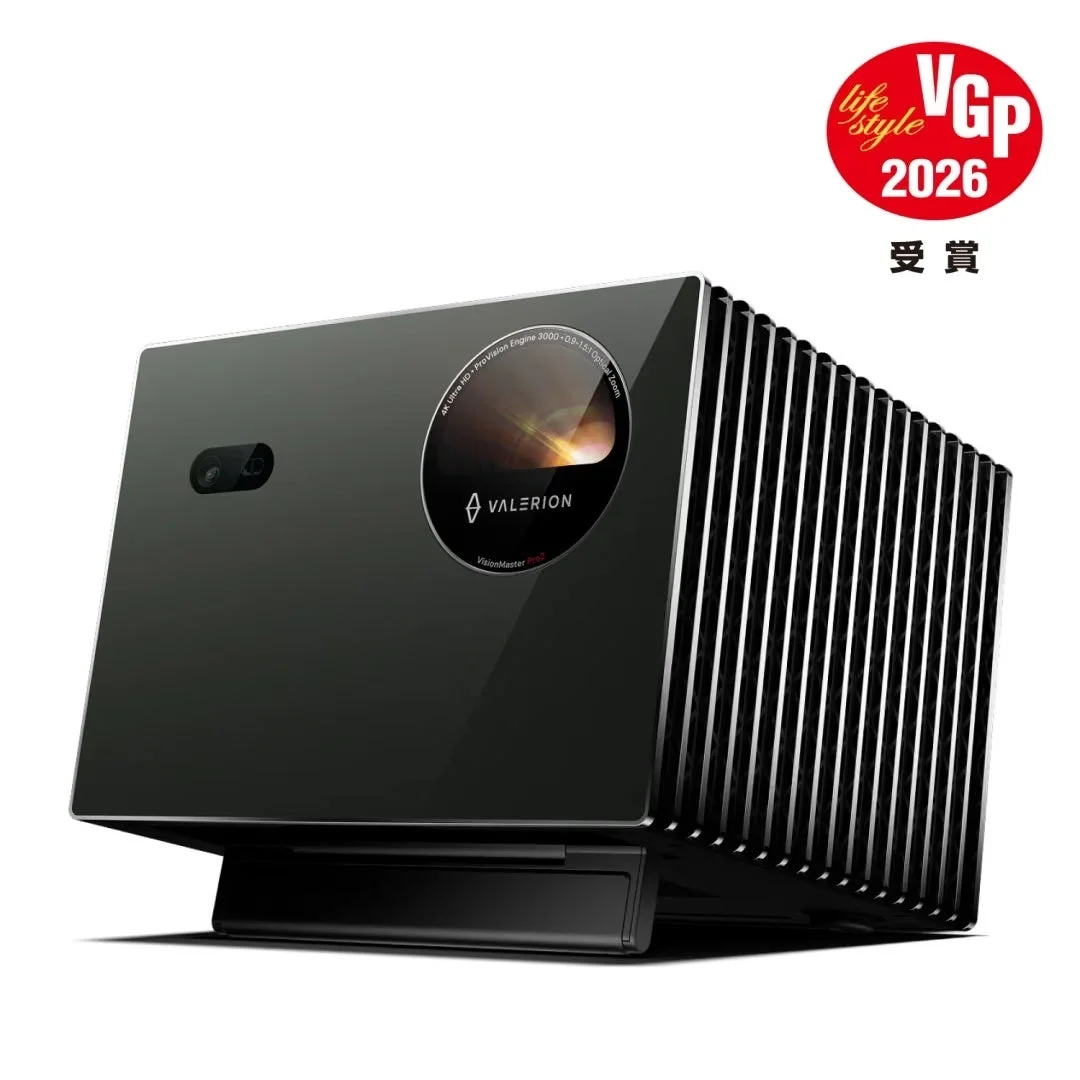 AWOL Valerion Pro 2 単体。黒い筐体と放熱フィン、VGP 2026受賞マーク