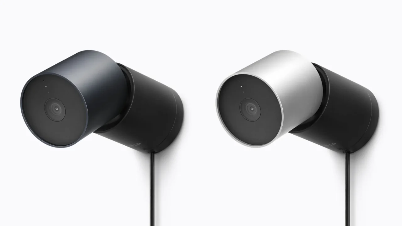 Apple Home Collection向けの円筒形カメラ。グラファイトとシルバーの2色