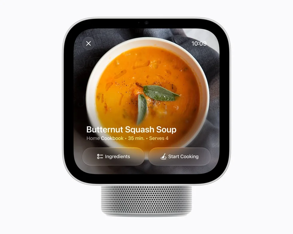 HomeViewの画面にButternut Squash Soupのレシピを表示した様子