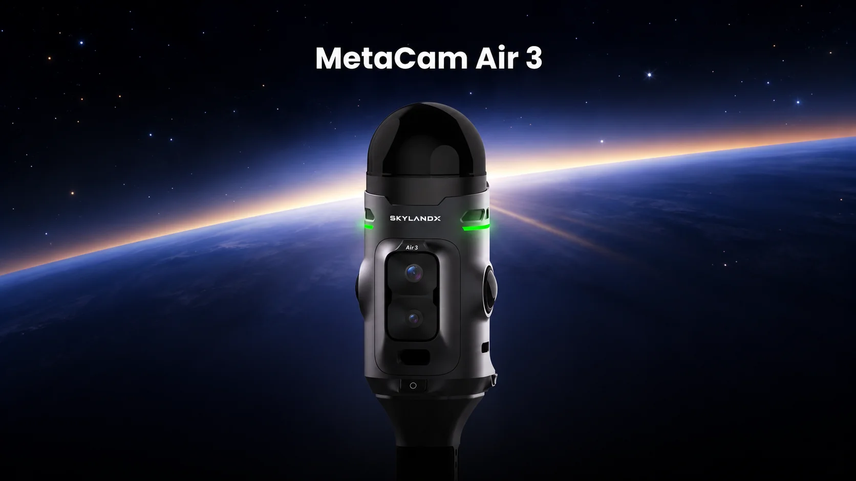宇宙を背景にしたハンドヘルド3Dスキャナー MetaCam Air 3