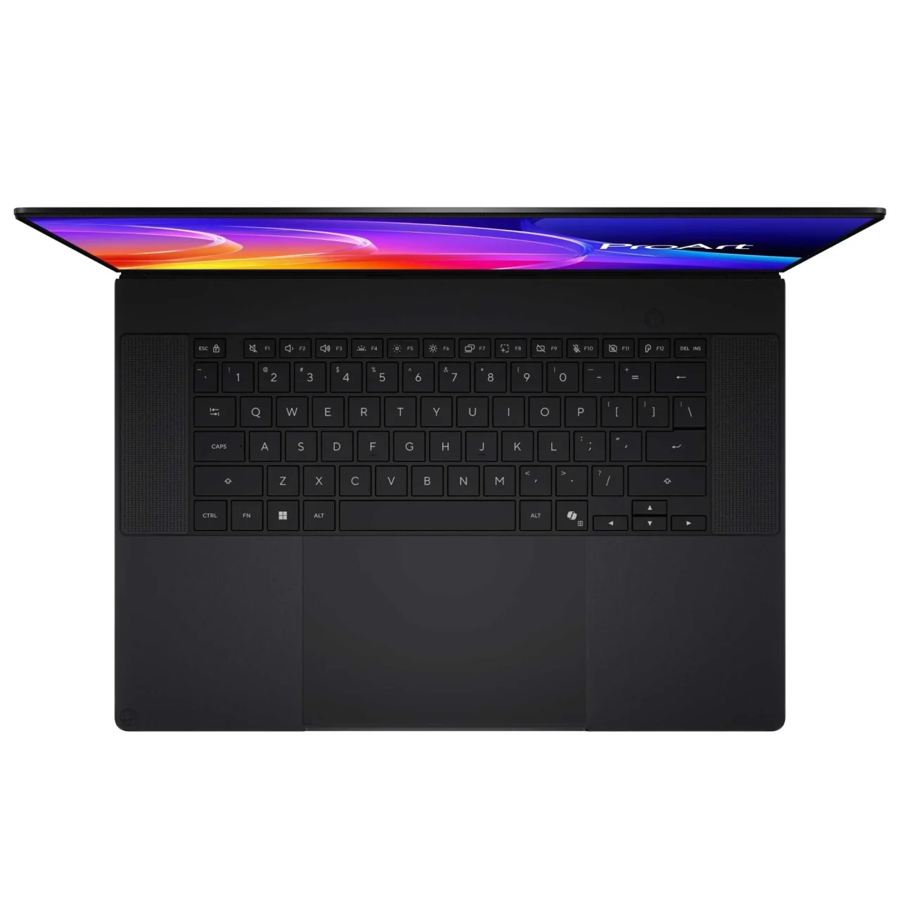 ProArt P16 (H7607) ナノブラックを真上から見たキーボード面