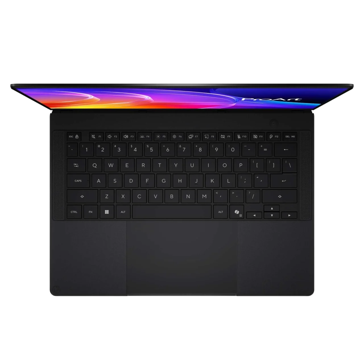 ProArt P14 (H7407) ナノブラックを真上から見たノートPC