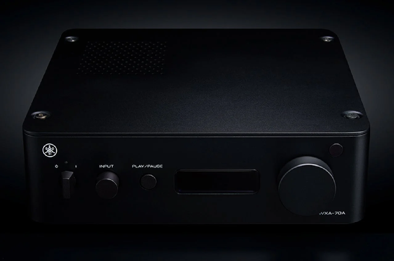 ヤマハ コンパクト ストリーミングアンプ WXA-70Aのブラックの正面外観