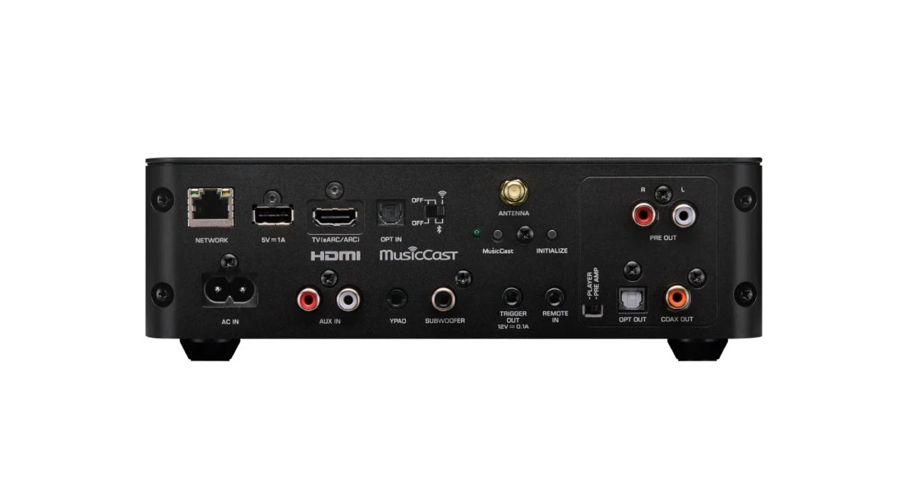 ヤマハ コンパクト ストリーマー『WXC-70A』のブラックの背面端子部