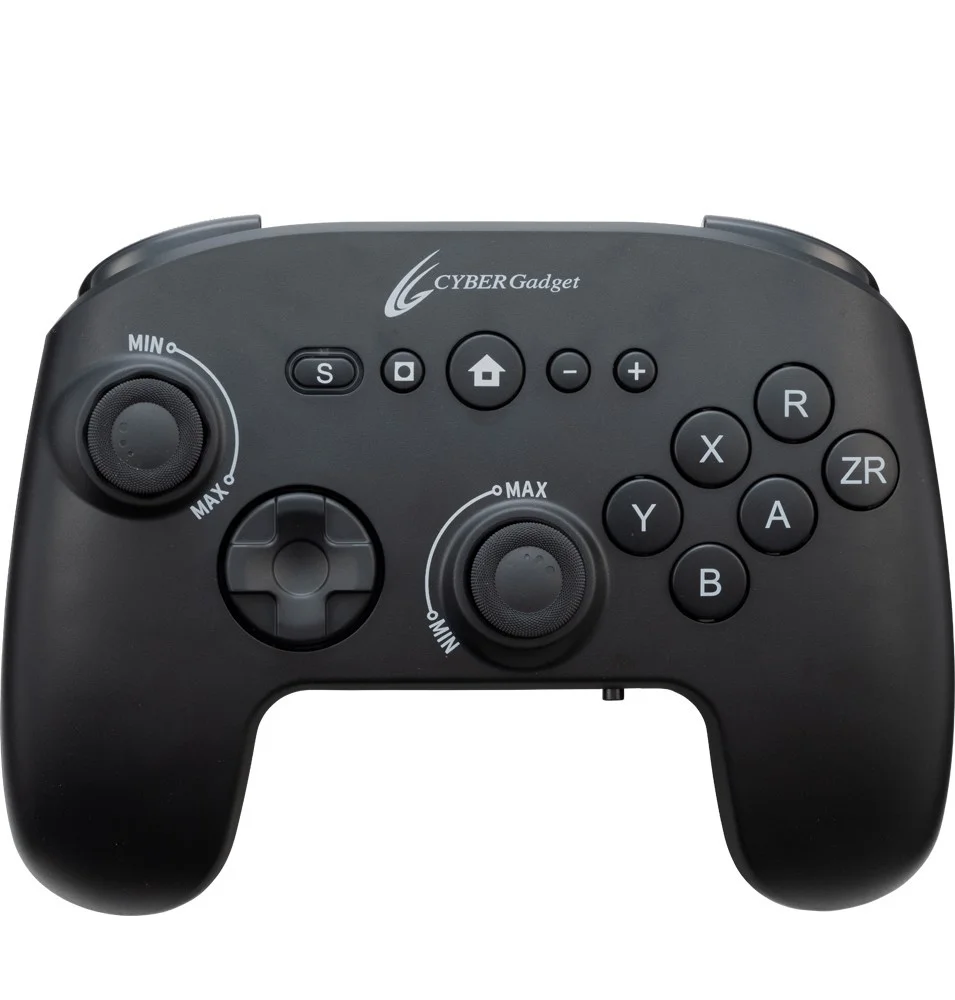 無線タイプ CYBER・ゲーミングコントローラー6B TMR 黒、天面6ボタン