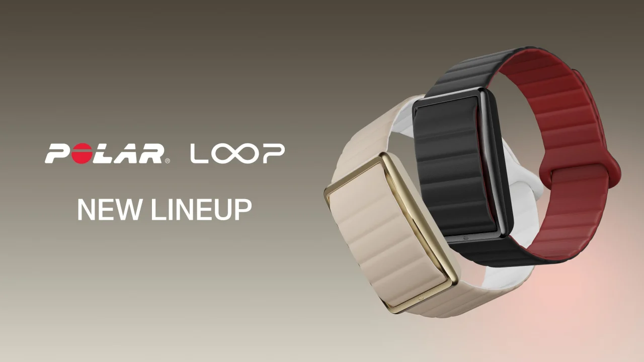 POLAR Loop NEW LINEUP のベージュと黒×赤のリバーシブルバンド
