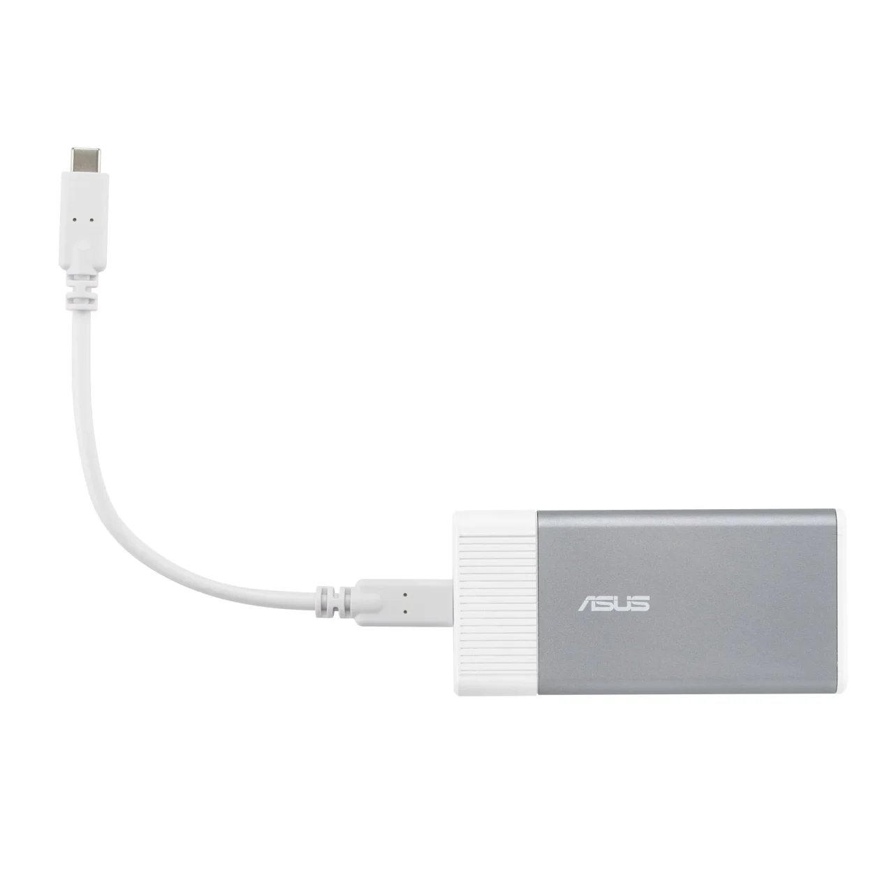 S-UGEN300-8GLD4-TC、白いUSB Type-Cケーブル付きのグレーのASUS製本体