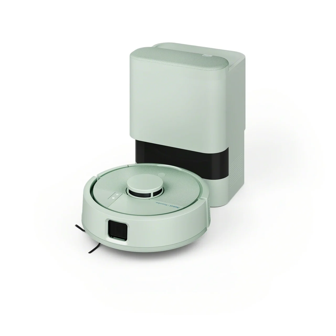 Roomba Mini AutoEmpty 充電ステーション WAKABA 薄緑色のロボットとステーション