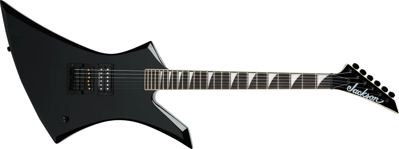 Marty Friedman Kelly KE-1。黒い鋭角ボディでハムバッカー1基のギター