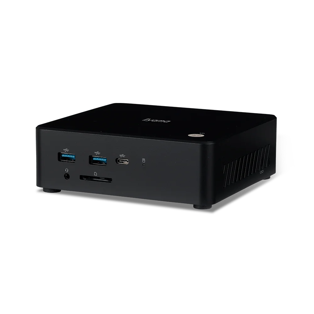 STYLE-I1MA-RA45-EZDX 黒い小型ミニPC本体の前面