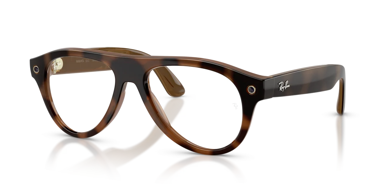 Ray-Ban Meta (Gen 3) Aviator、べっ甲柄フレームのAIグラス
