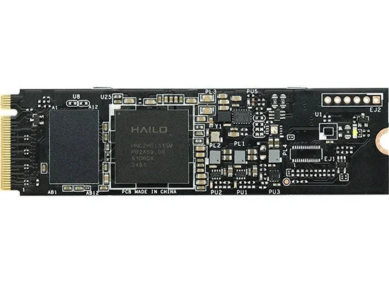UGEN300-8GLD4-M2の基板。HAILOチップを搭載したM.2接続AIアクセラレーター