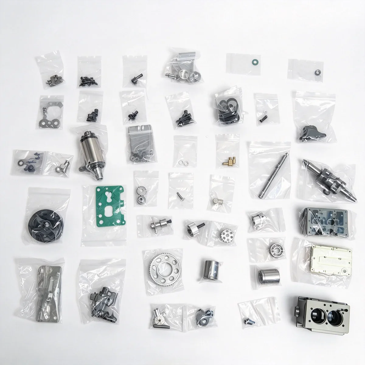 SEMTO ST-FL2 組立キットの小分け袋入り金属部品一式