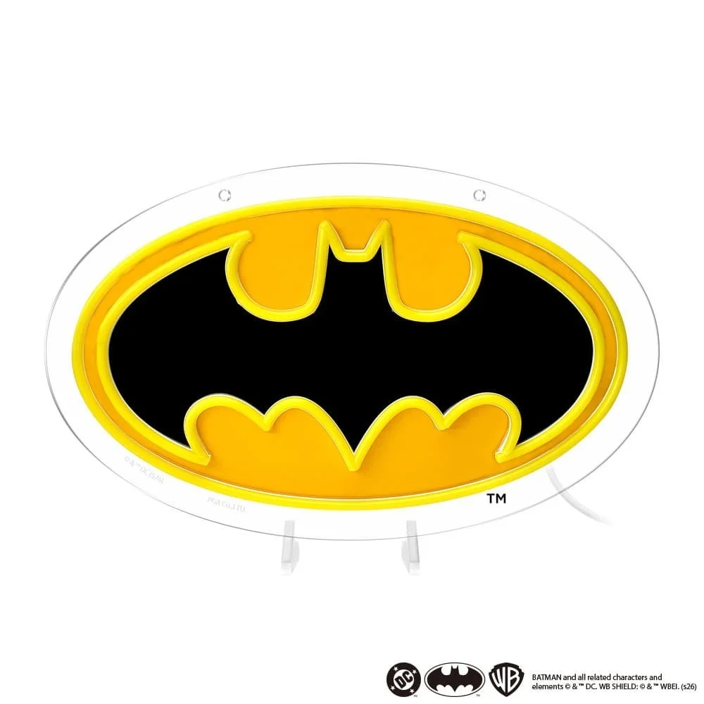 LEDネオンライト『バットマン』のコウモリ型ロゴ点灯デザイン