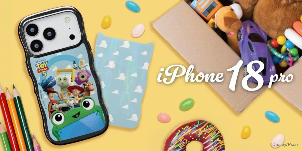 トイ・ストーリー5柄のウェーブケースとiPhone 18 pro