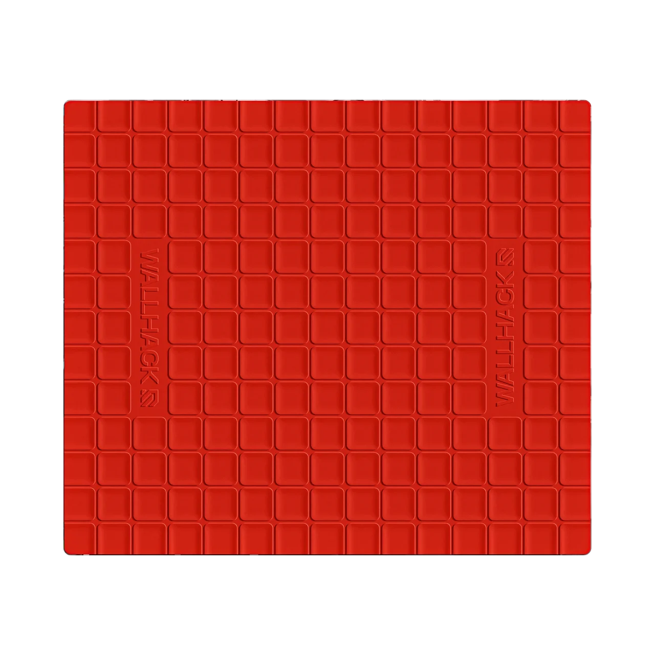 WALLHACKコラボガラスマウスパッドの鮮やかな赤色のシリコンベース背面