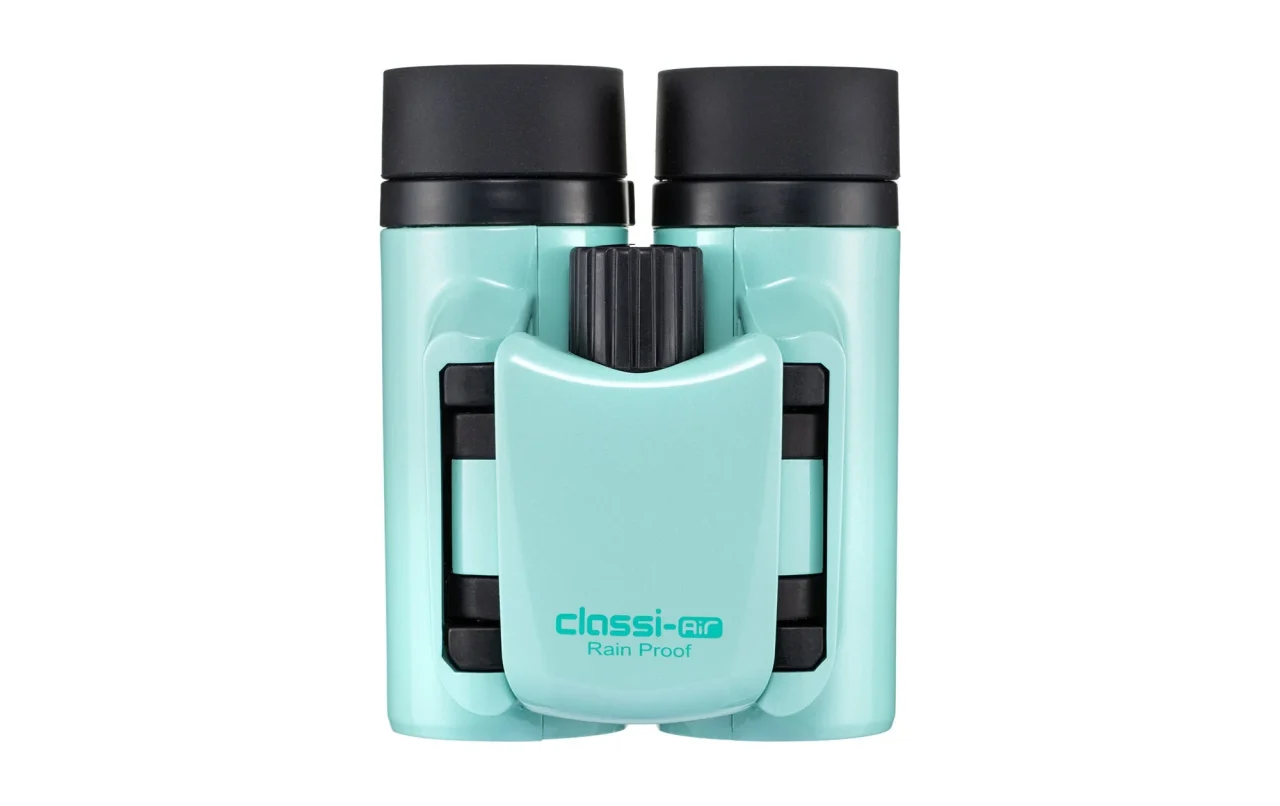 ミントグリーンの折りたたみ式双眼鏡 Classi-air、超軽量＆コンパクト