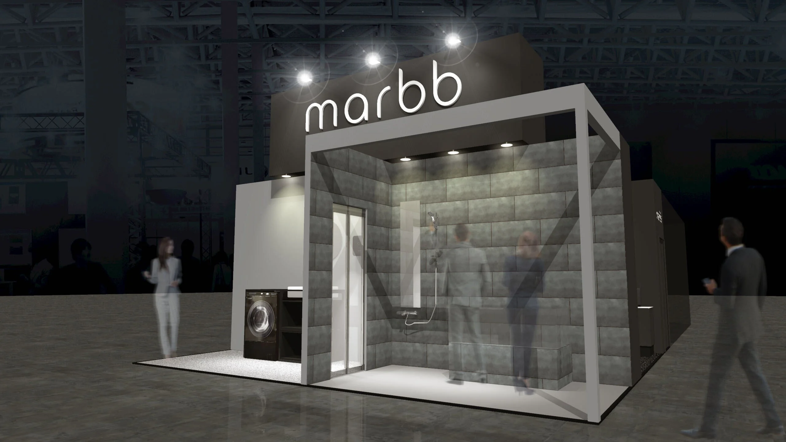 Beautyworld Osaka 2026のmarbb展示ブース完成イメージ