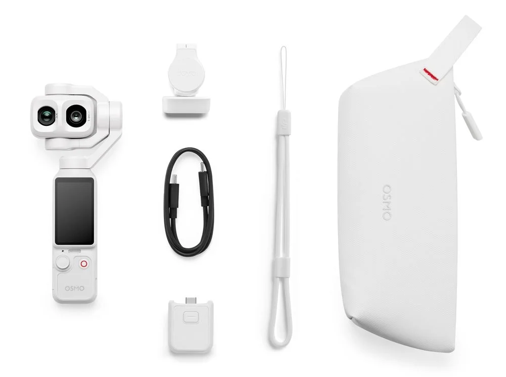 Osmo Pocket 4P スタンダード コンボ（パールホワイト）の本体と付属品一式