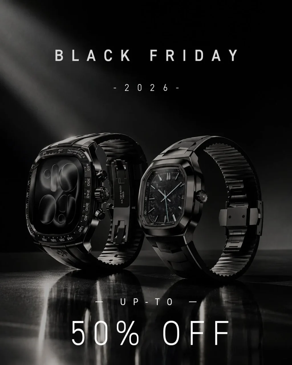 GOLDEN CONCEPTのBLACK FRIDAY告知。黒いApple Watchケース2点と最大50%OFF