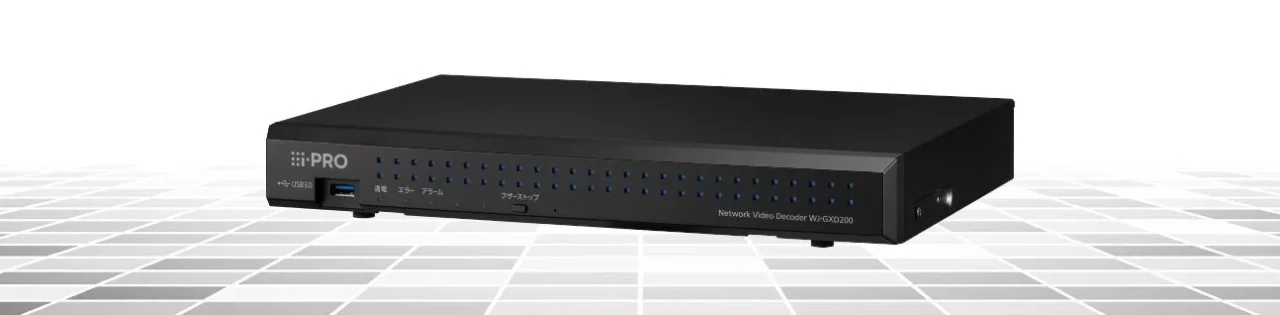 ネットワークビデオ デコーダー WJ-GXD200の黒い本体外観