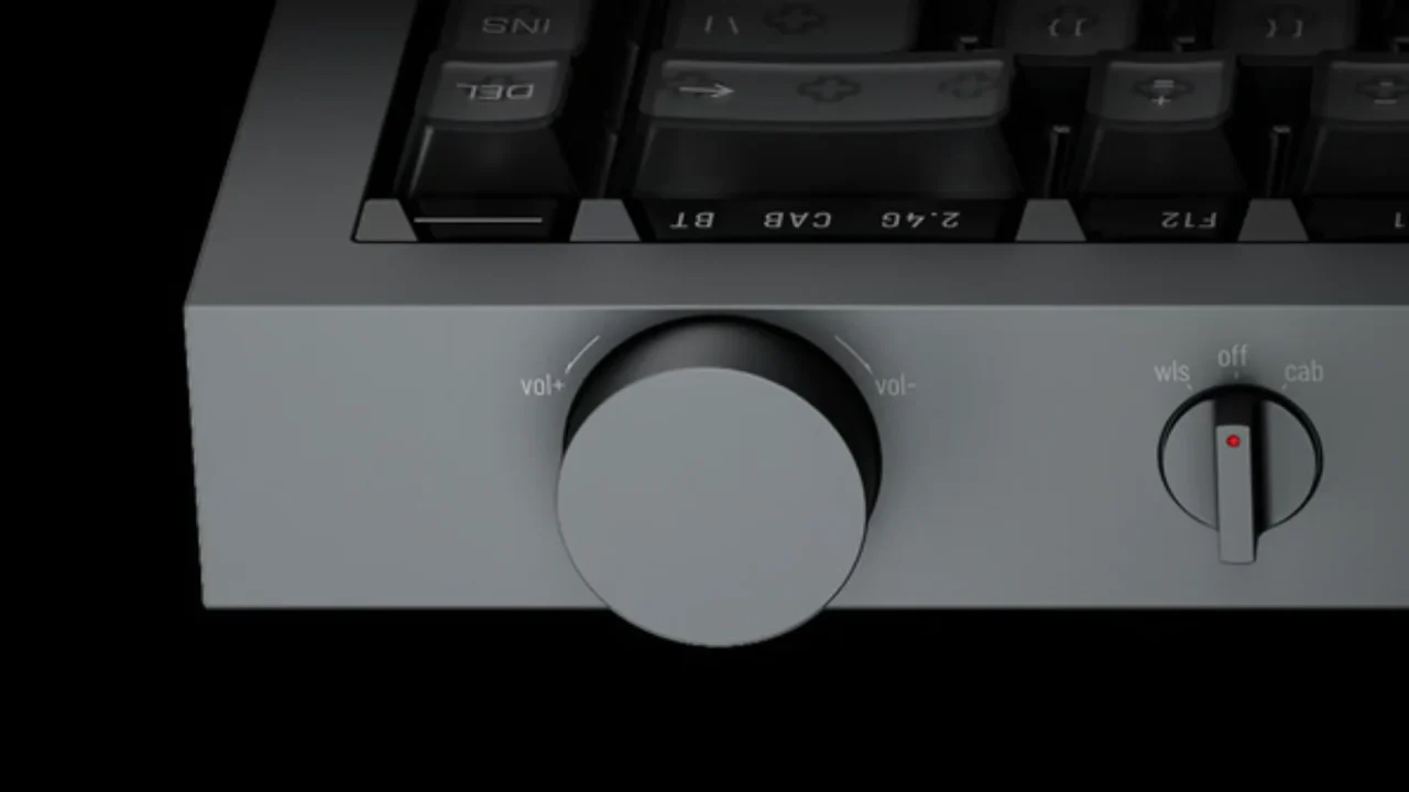 コントロールダイヤル(音量調整ダイヤルとモード切り替えスイッチ)のアップ
