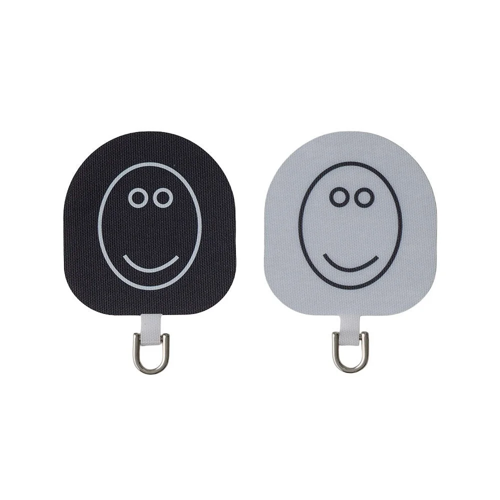 Attachment：ニコちゃん柄の黒とグレーのリバーシブルアタッチメント