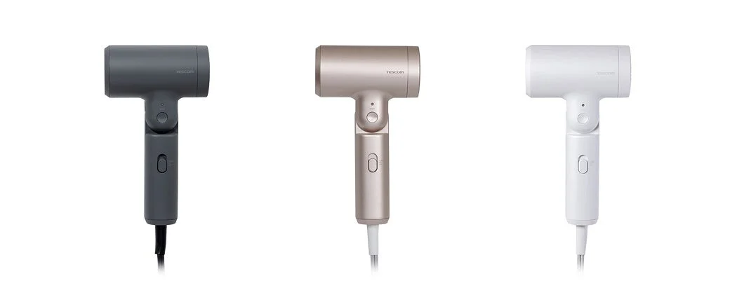 プロテクトイオン ヘアドライヤー TEC-A086Dのグレー・ゴールド・白の3色