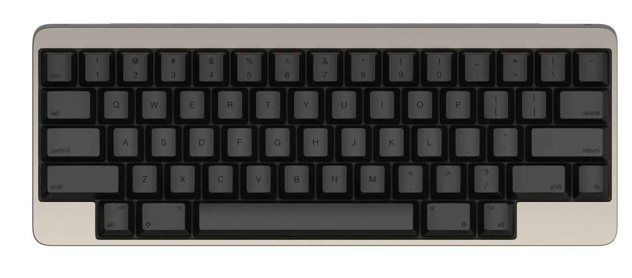 HHKB Professional Elite 英語配列/墨の正面。黒いキーとベージュの筐体