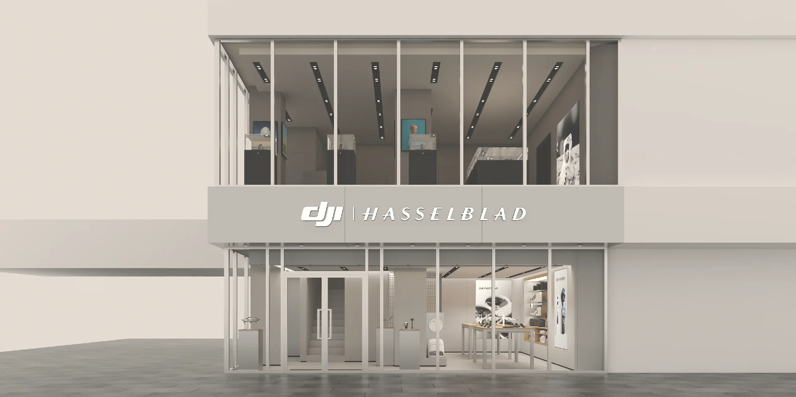 DJI | Hasselblad Authorized Concept Store 東京表参道の2階建て外観完成予想図