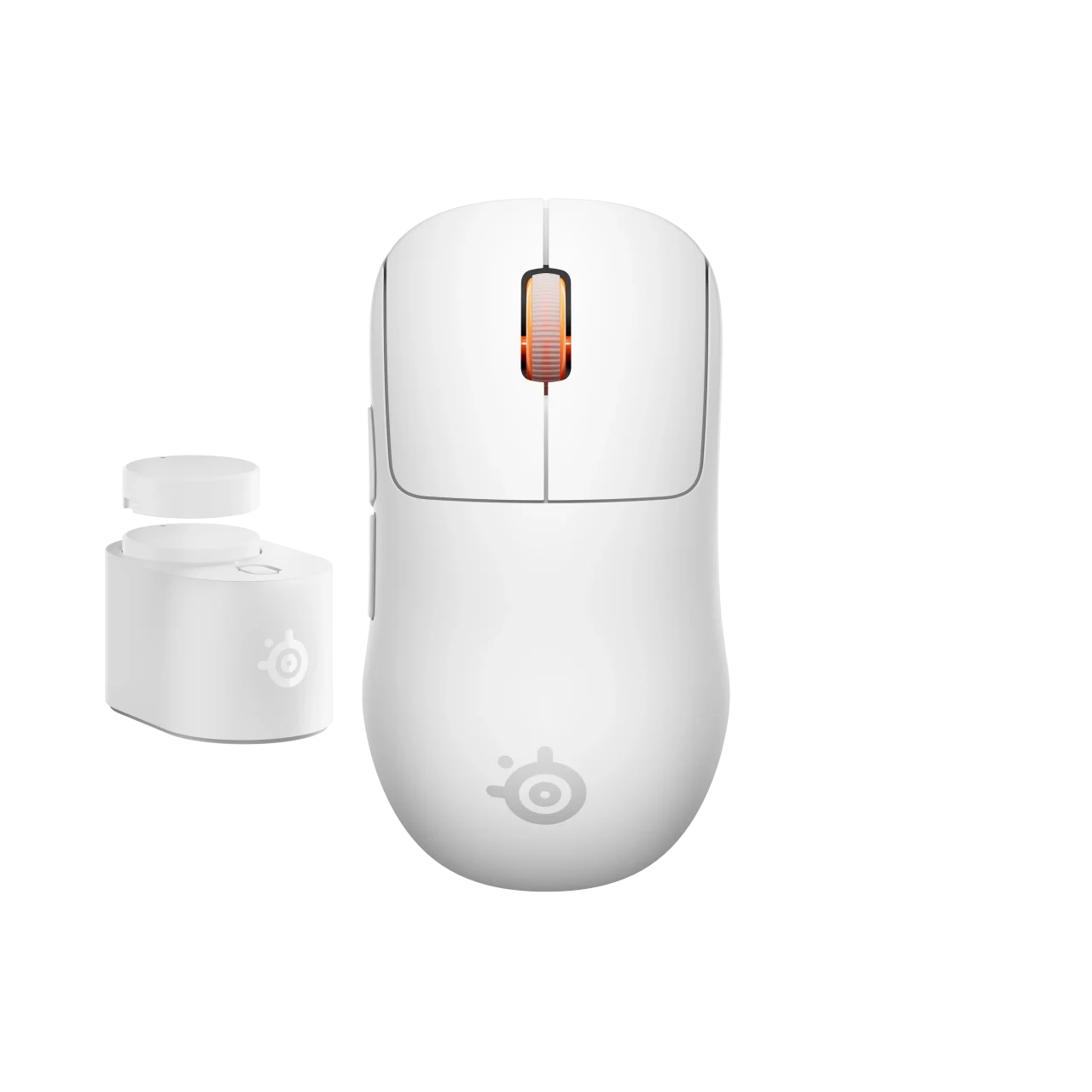 Sensei Pro ホワイトのワイヤレスゲーミングマウスと交換式バッテリー