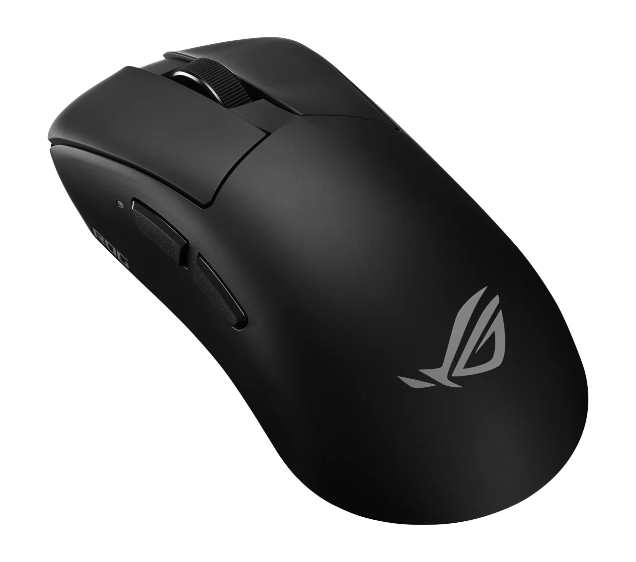 ROG Gladius IV Ace Gaming Mouse BLK 斜め上から見た黒いマウス