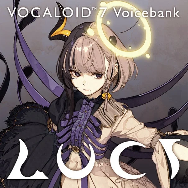 VOCALOID7 Voicebank LUCI のビジュアル。光輪と角を持つ少女