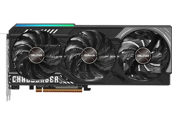 ASRock RX9070GRE CL 12G トリプルファングラフィックボードの正面