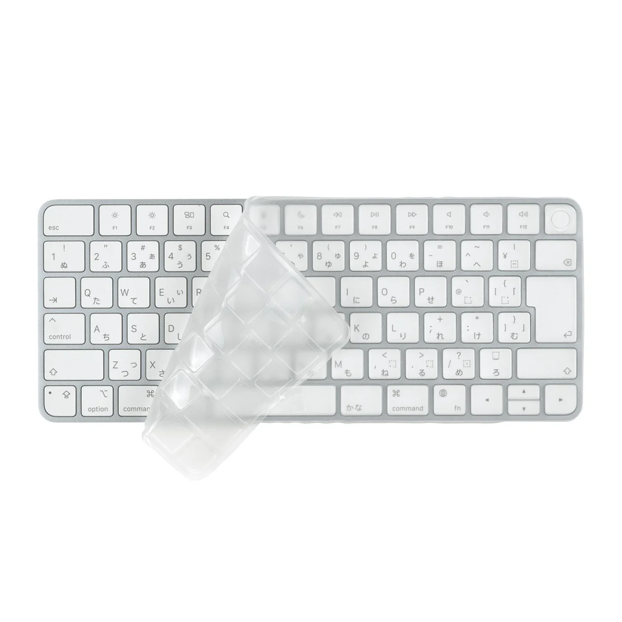 キーボード防塵カバー FA-TMAC5を半分めくったMagic Keyboard