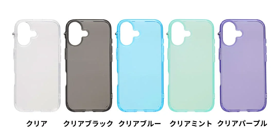iFace Neutia ケース 全5色(クリア、ブラック、ブルー、ミント、パープル)